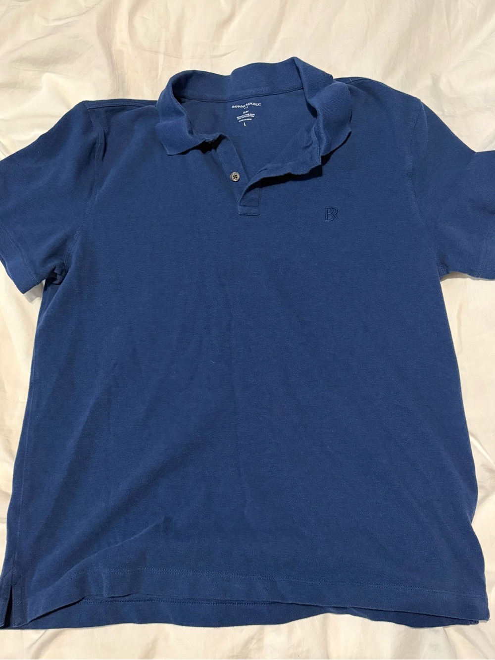 FOUR Banana Republic Men's Pique Cotton Slim-Fit Polo Shirts